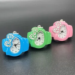 Kawaii Sanrio Hello Kitty orologio anello carino Kt Cat Bow strass orologio anello orologi ragazze gioielli giocattoli per bambini regali