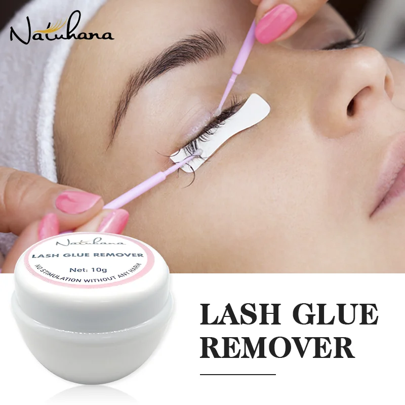 NATUHANA 10g/15g Grafting Eyelash Extension Glue Cream Remover Non-irritating Plant Lashes Gel Remover Adhesive for Makeup Tools