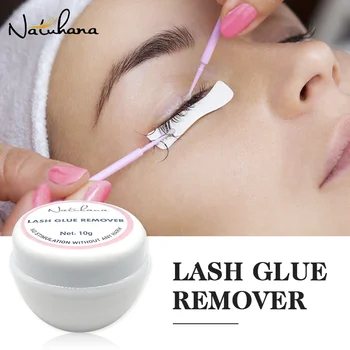NATUHANA 10g/15g szczepienia klej do przedłużania rzęs krem Remover nie drażniące roślin Lashes żel Remover klej do narzędzia do makijażu