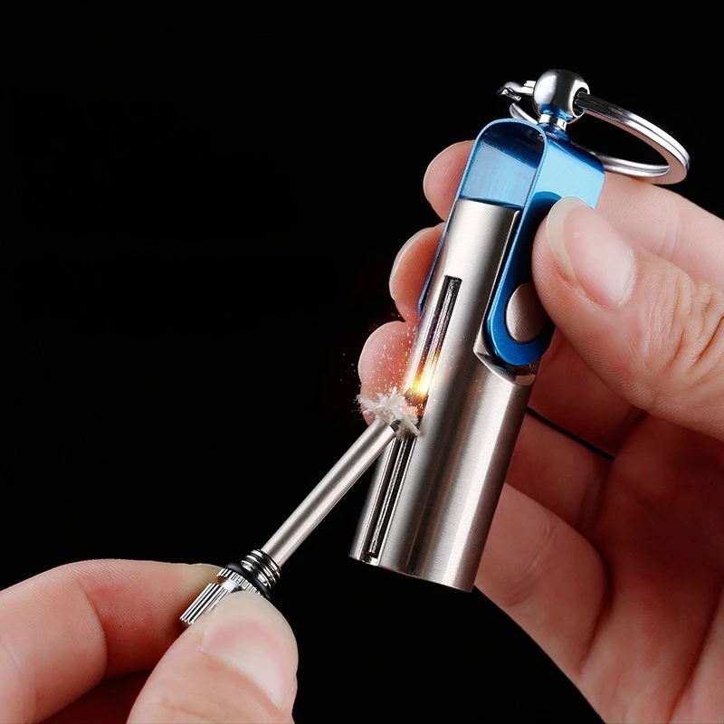Jobon Waterproof 10000 Matches Oil Lighter with Keychain Matchstick Metal Lighter Outdoor Survival Tool Smoking Accessories