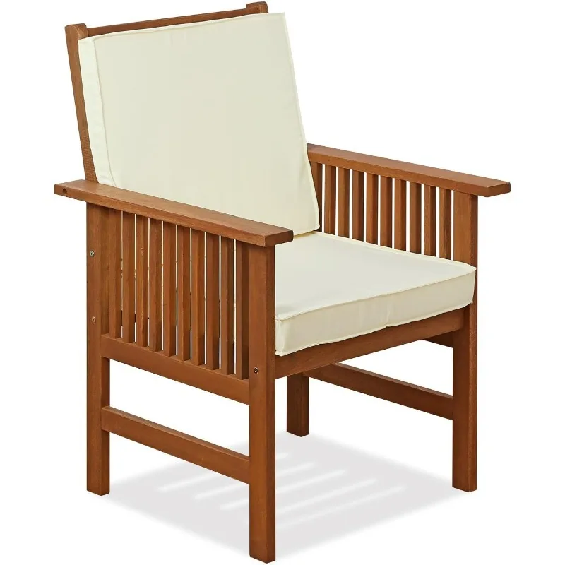 

FG17318 Tioman Уличная мебель для патио из твердой древесины Кресло с подушкой Кресло с подушкой, 1, натуральное кресло