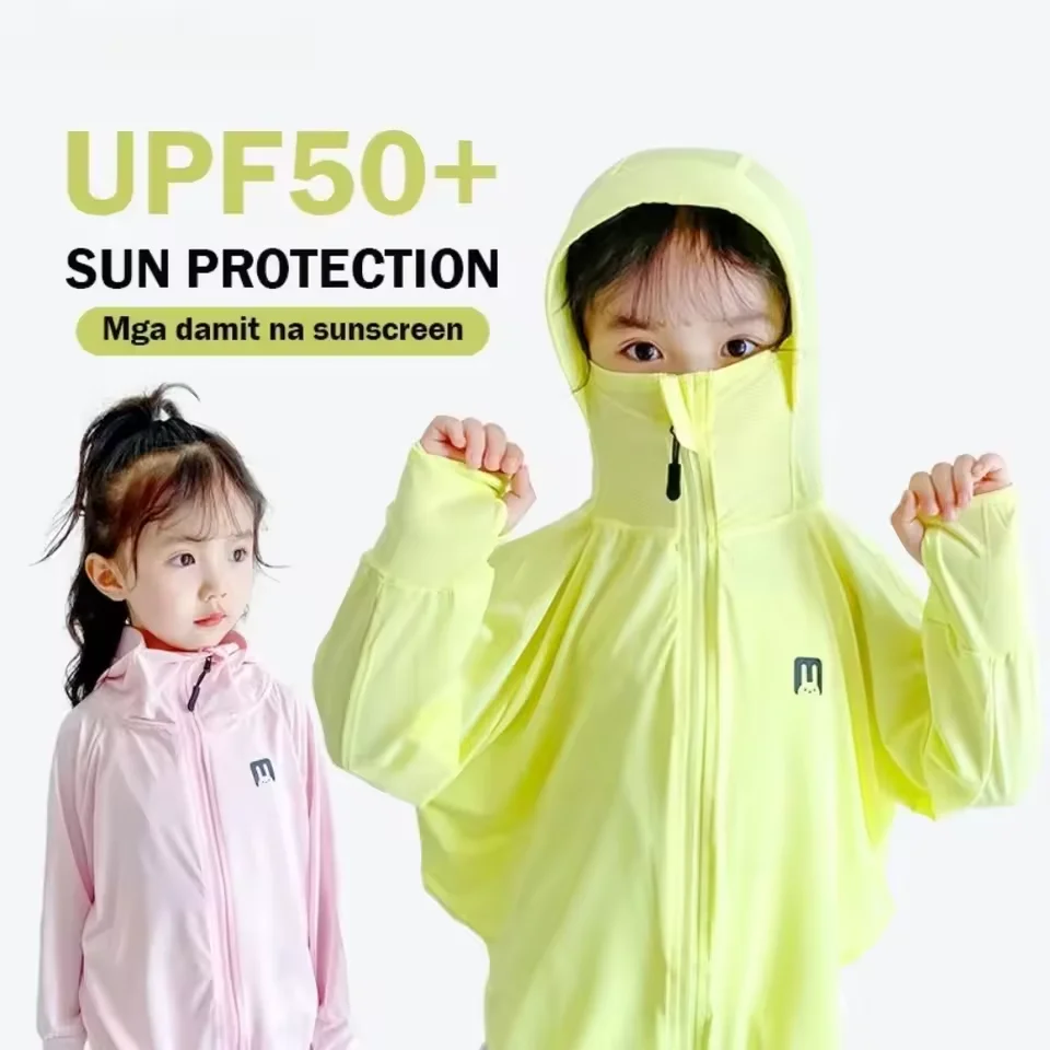Children's Sun Protection Clothing Outdoor Ice Silk Sun Protection Jacket UV Resistant Summer Outdoor Play Sun Protection Jacket