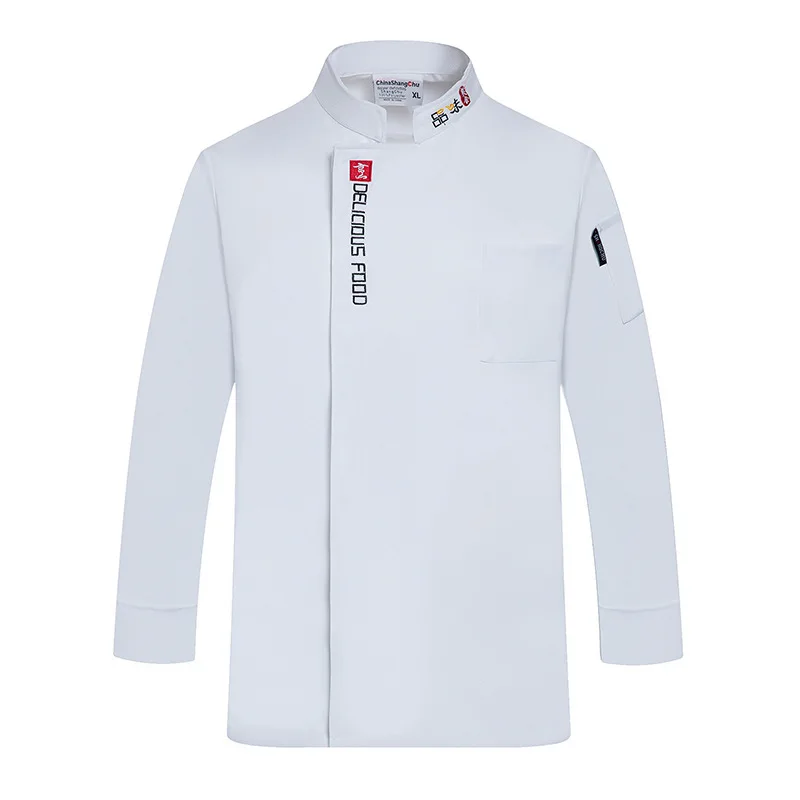 Uniforme de Chef de manga corta para hombre, ropa de cocina para restaurante occidental, Hotel, Catering, monos de Chef de manga larga, otoño e invierno