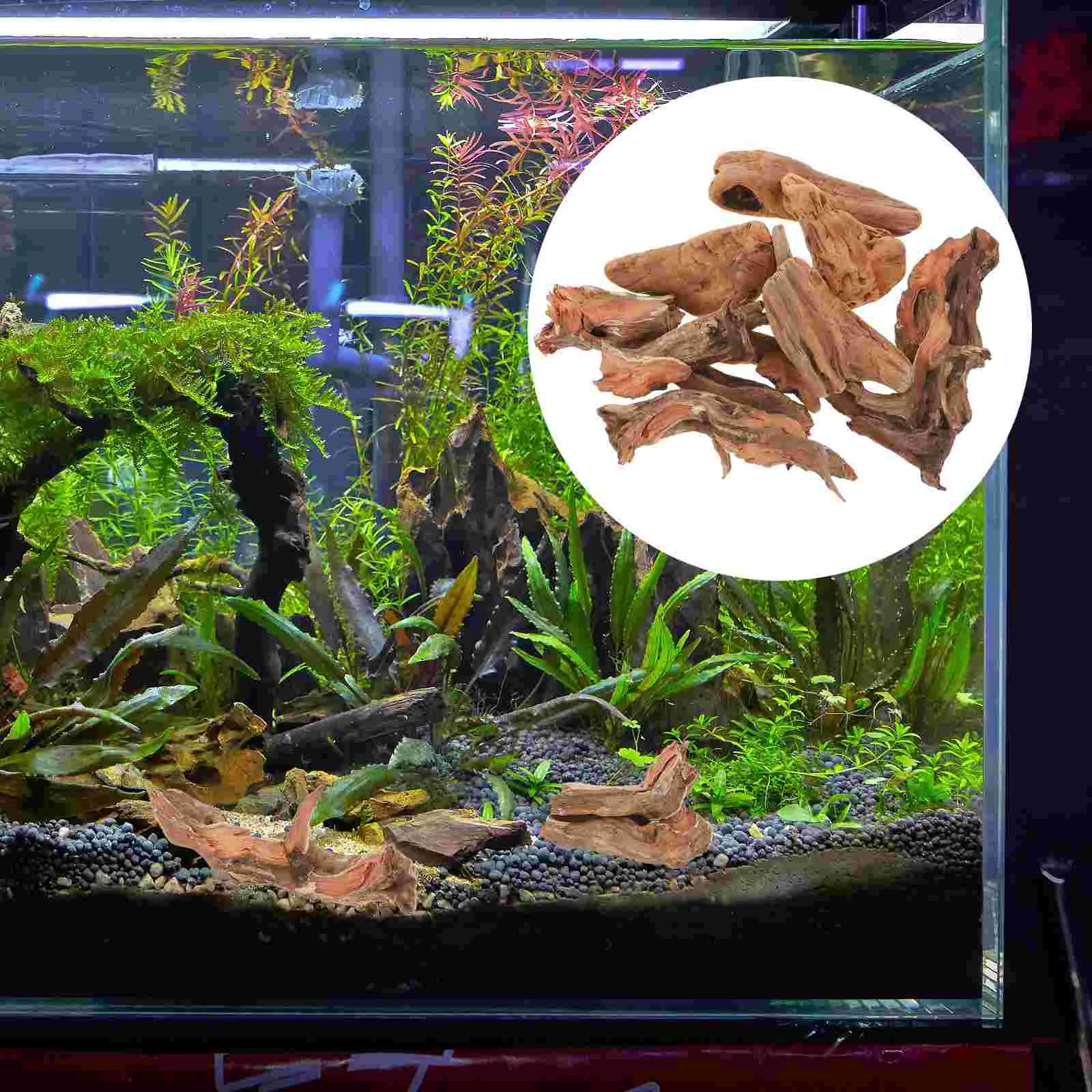 10 PCS Large Terrarium Water Landscaping Sunken Wood Landscape Ornament Bark Aquarium Fish Tank Decor Decoration Accessories