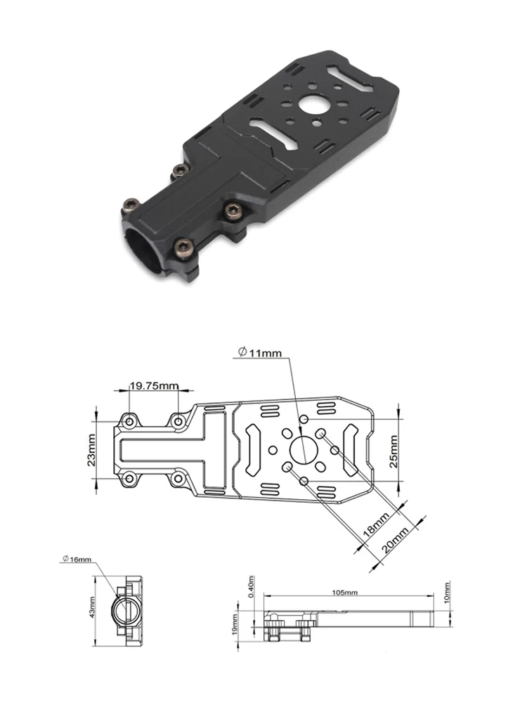 Tarot-rc oryginalne akcesoria do dronów Diy IntegratMetal 16mm LIGHTWEIGHT mocowanie silnika Hexacopter składana rama TL68B51