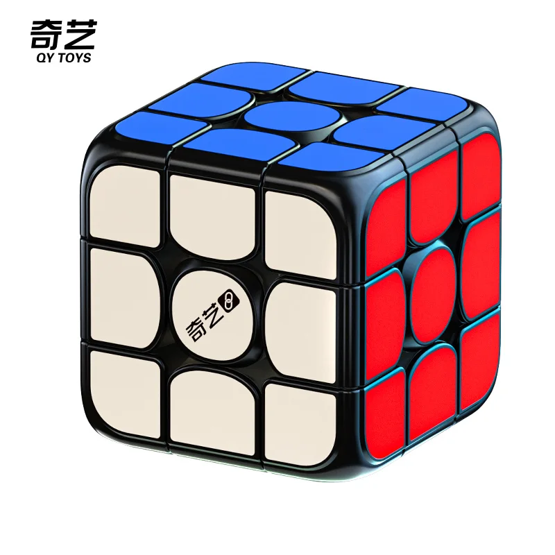 Умный скоростной куб Qiyi 3x3, магнитный магический куб 3x3x3, профессиональные скоростные кубики без наклеек с ии, детские игрушки с Bluetooth и приложением