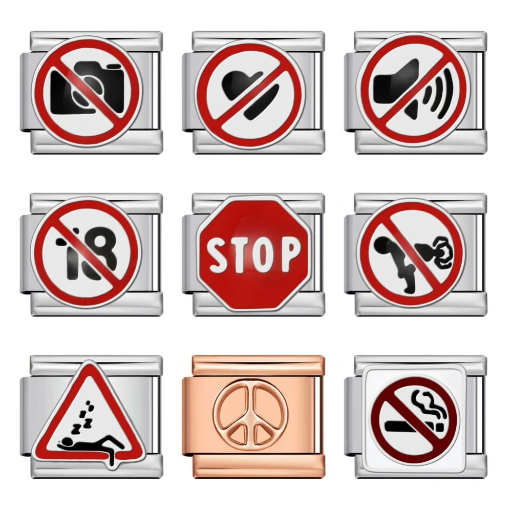 أساور كلاسيكية من الفولاذ المقاوم للصدأ 9 مم بتصميم إيطالي أنيق مع نمط ملصقات سلسلة حمراء لصنع مجوهرات يدوية للنساء والرجال