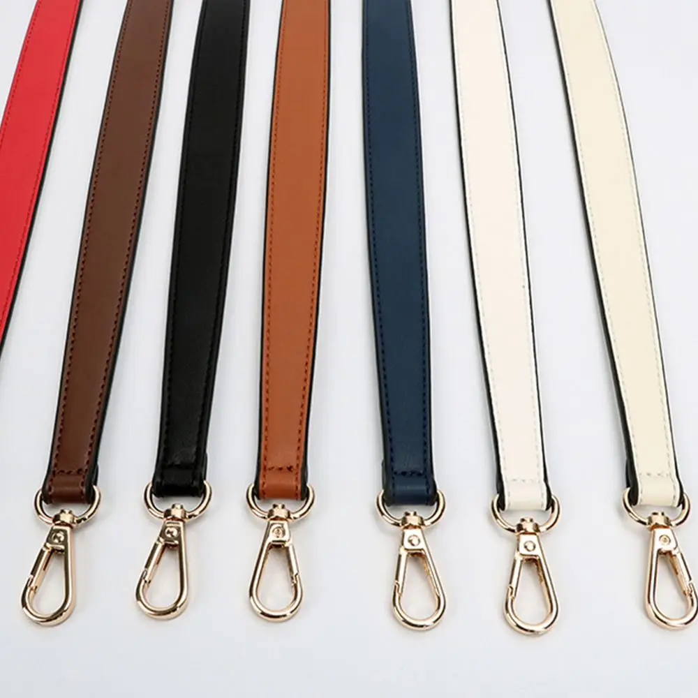 Hot New Detachable Leather Short Handbags Belt Handles Shoulder Bag Purse Strap Golden Buckle DIY Replacement Bag Accessories