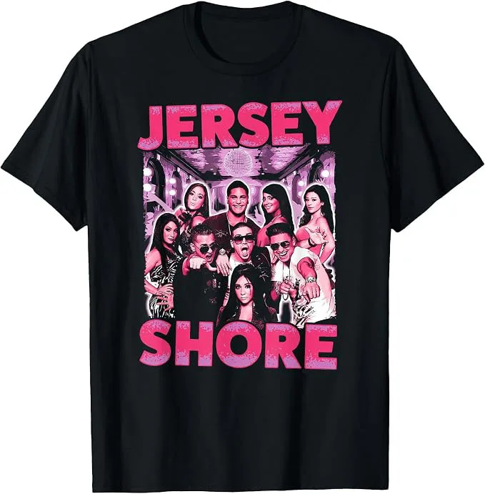 Jersey Shore Cast Hits The Club Reality TV Show T-Shirt Y2k Aesthetic Clothes Humor Vintage Men's and Women's Fashion Tee Shirts