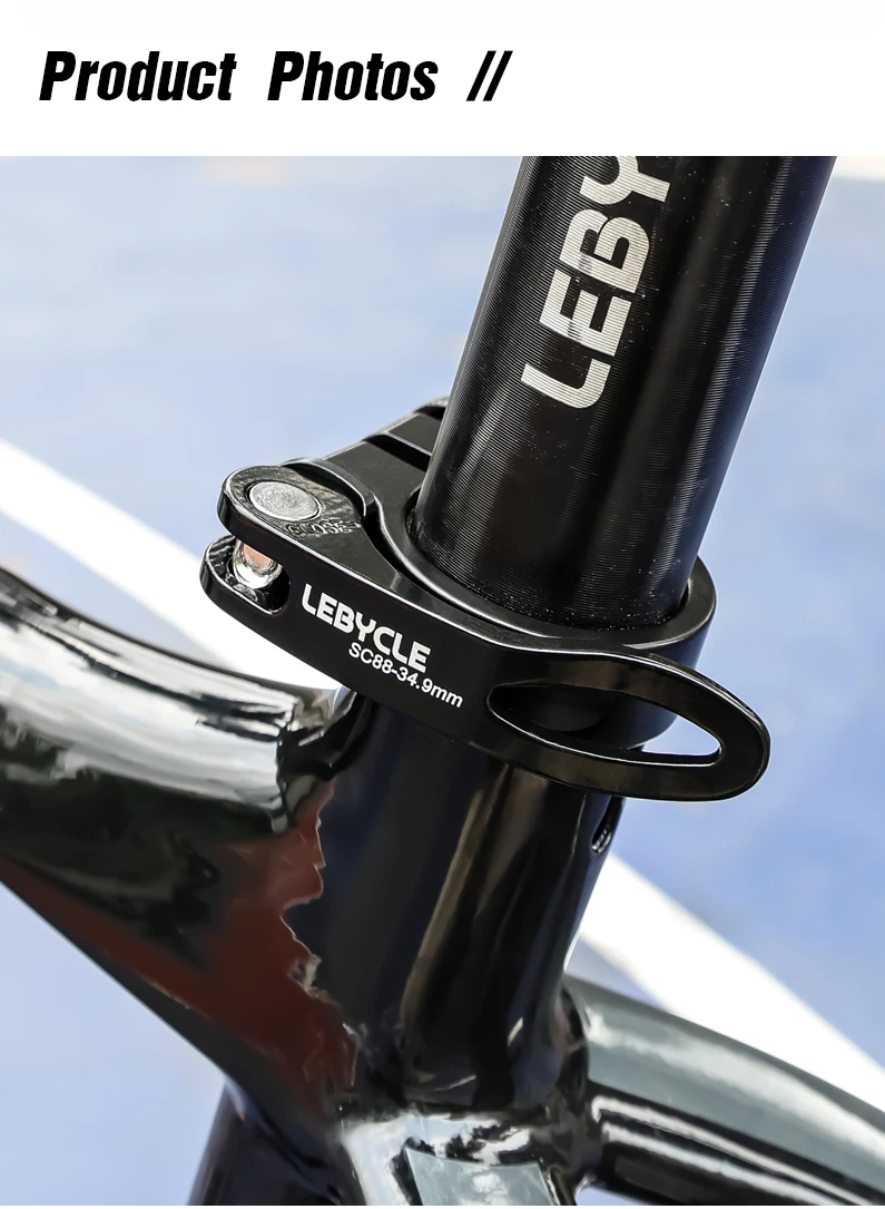 LEBYCLE MTB Rennrad Schnellspanner-Sattelstützenklemme aus Aluminium, Fahrrad-Sattelrohrklemme 28,6/31,8/34,9mm, Fahrrad-Sattelstützenklemmen-Teile – Detail 6