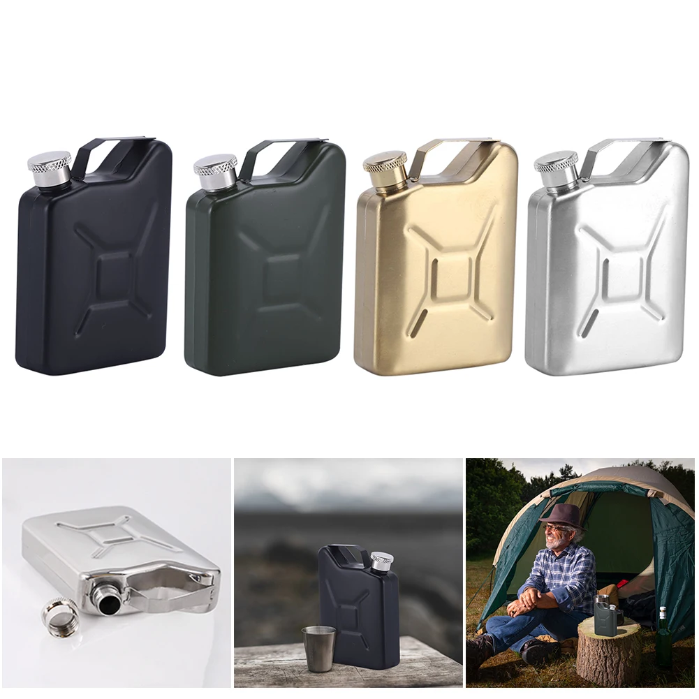 

5oz Personalized Whiskey Hip Flask Oil-Barrel Wine Liquor Flask Outdoor Drinkware For Camping Stainless Steel Alcohol Pot Bottle