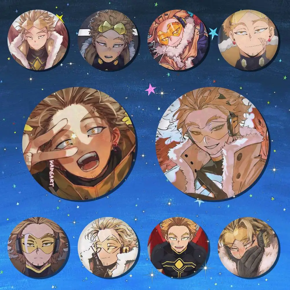Academia H-Hawks Round Snap-in Brooches Rock Band Lapel Pins Badges Fan Collection Accessories Jewelry Handmade Gifts