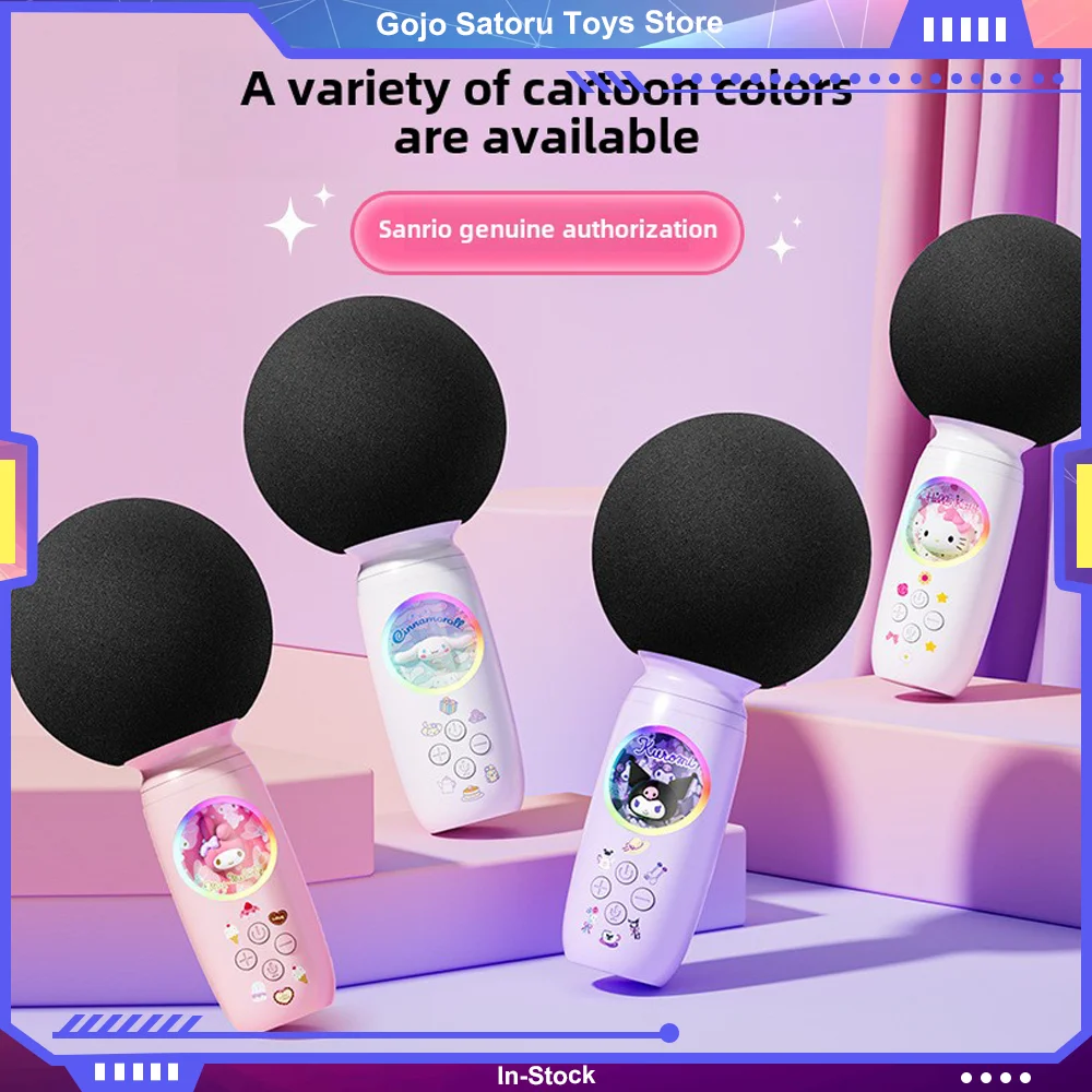 Sanrio Kuromi Mini Karaoke Machine for Kids and Adults Portable Handheld Speaker Wireless Microphone for Home KTV Birthday Gifts