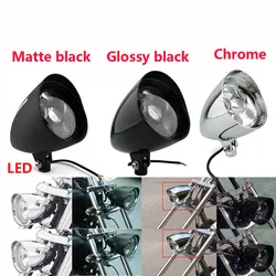 Motorcycle Visor Bullet LED Headlight Lamp Headlamp For Harley Sportster Dyna Softail Bobber Chopper Custom XL883 1200