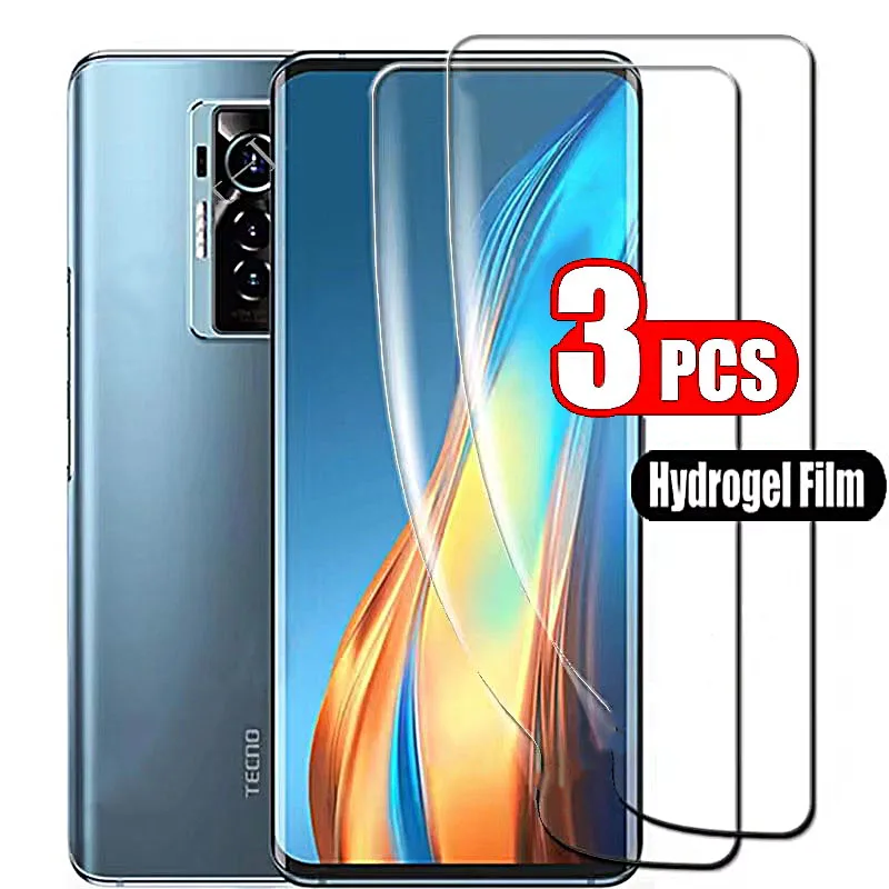 3 قطعة فيلم هيدروجيل لـ Tecno Pova 3 4 5 6 7 Pro Ultra Curve Slim 6Neo Neo 2 3 5G وليس زجاج #1