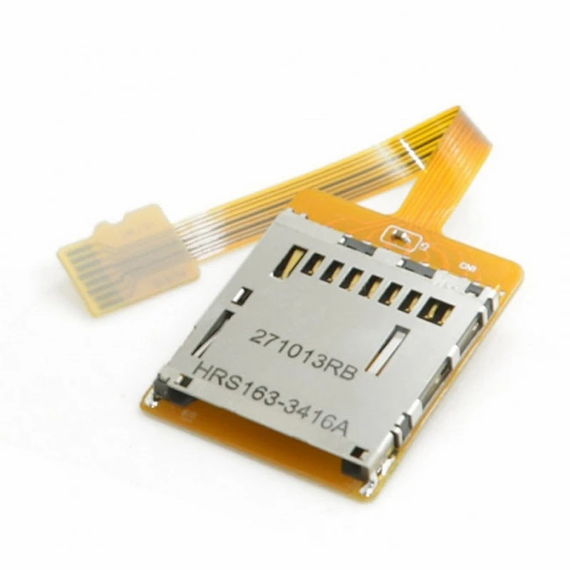 A48R-For Micro-SD TF Memory Card Kit Male To SD Female Extension Soft Flat FPC Cable Extender 10Cm