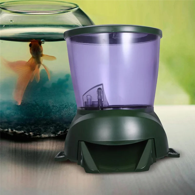 

KYCOR-Powered Green Pond Dispenser Automatic Fish Feeder Large Capacity Timing Pellet Food 99 Days Aquarium Pet Supplies