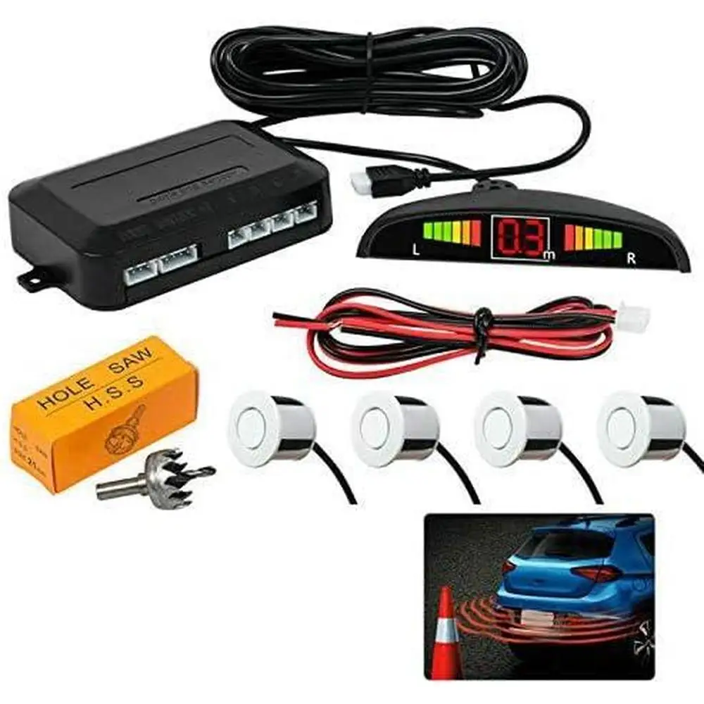 

LED Display Parking Assistants 4PCS Parking Sensor Kit Reverse Assistance Backup Radar Monitor Parking Car-detector