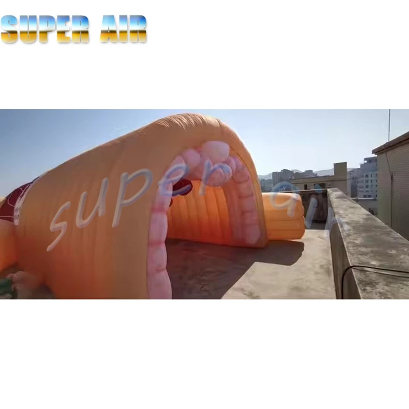 Popolare stile outdoor della tenda tunnel gonfiabile con personaggi dei cartoni animati con logo pubblicitario in vendita