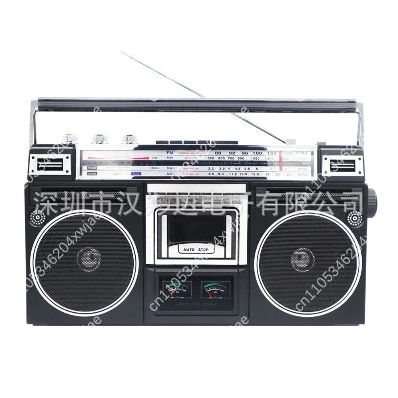 Cassette Player Bluetooth Speaker with USB TF Card CD Playback Recording Capability