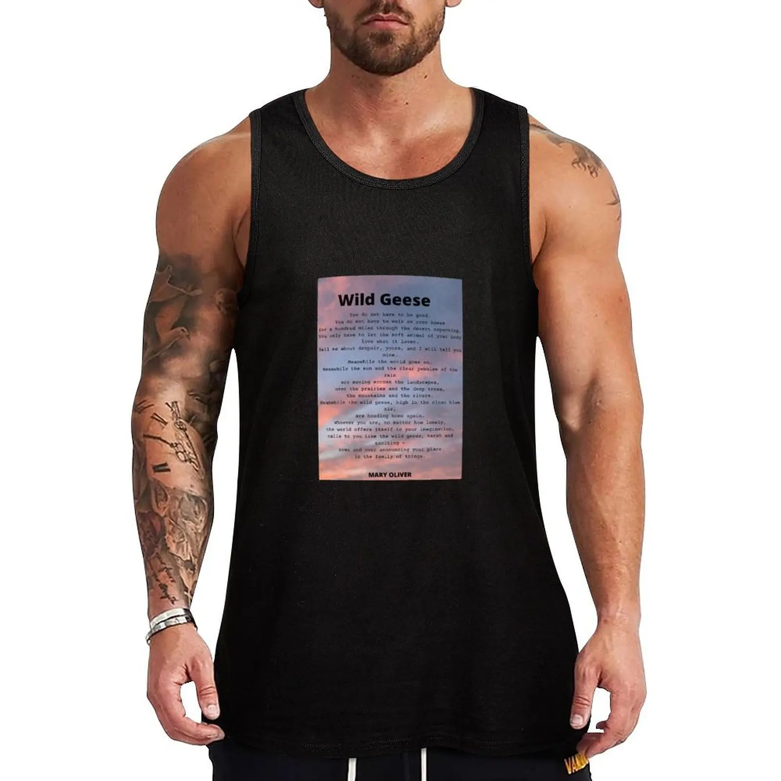 Wild Geese Poem by Mary Oliver Tank Top Débardeur ample sans manches décontracté léger pour l'été