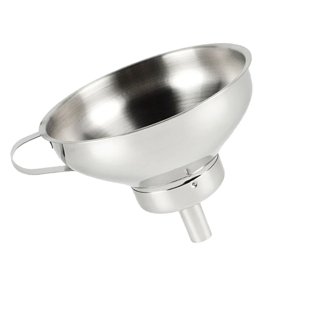 

Stainless Steel Funnel Kitchen Oil Filter Strainer Practical Flour Chili Mung Red Beans Edible Soy Home Bar