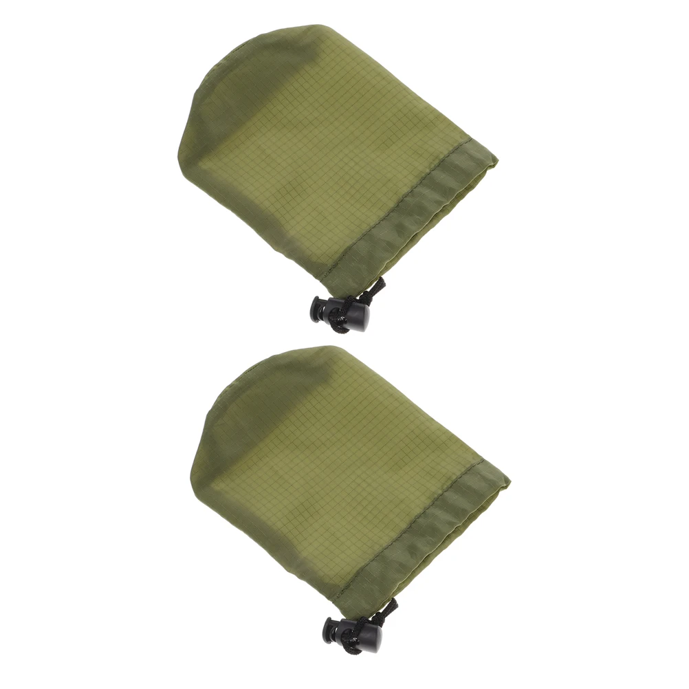 

2pcs Outdoor Raincoat Storage Bag Compact Foldable Portable Drawstring Pouch Camping Travel Waterproof Protector Home