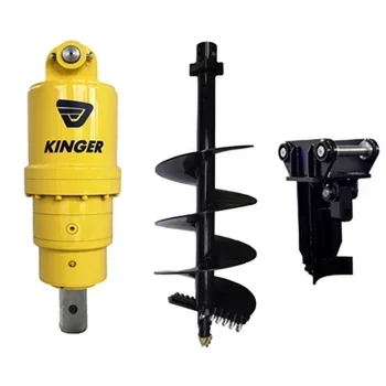 Hydraulic Auger Earth Drilling Machine   Mounted Auger Drill For Soil Digging Foundation Hole Construction Made By Facto