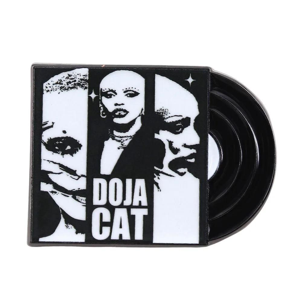 Doja Cat Vintage Vinyl Emaille-Anstecker, Pop-Sänger-Brosche, Musik-Fan-Abzeichen für Rucksäcke und Kleidung, stilvolles Schmuckstück, Geschenk für Fans. – Detail 5