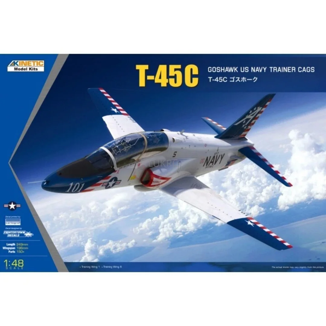 1/48 Scale Kinetic K48094 T-45C Goshawk US Navy Trainer CAGS Plastic Assembly Model Kits for Gift Fun
