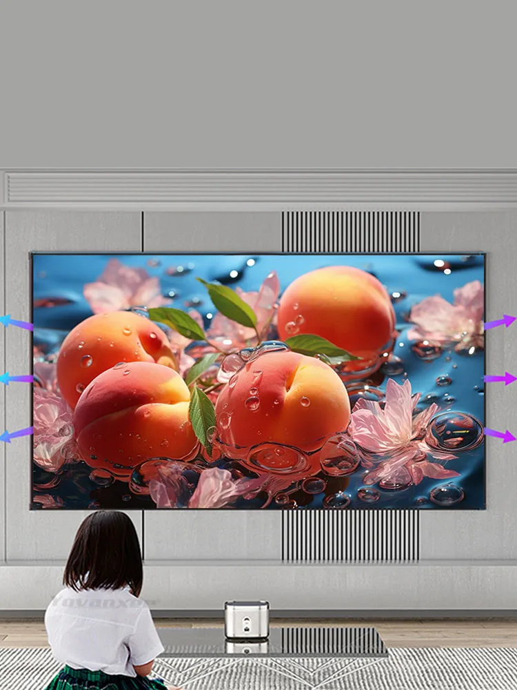 요반셔 ALR 프레넬 5.0 프로 고정 프레임 프로젝션 스크린, 비다 C1S C2 C3 장거리 투사 프로젝터용 주변광 차단