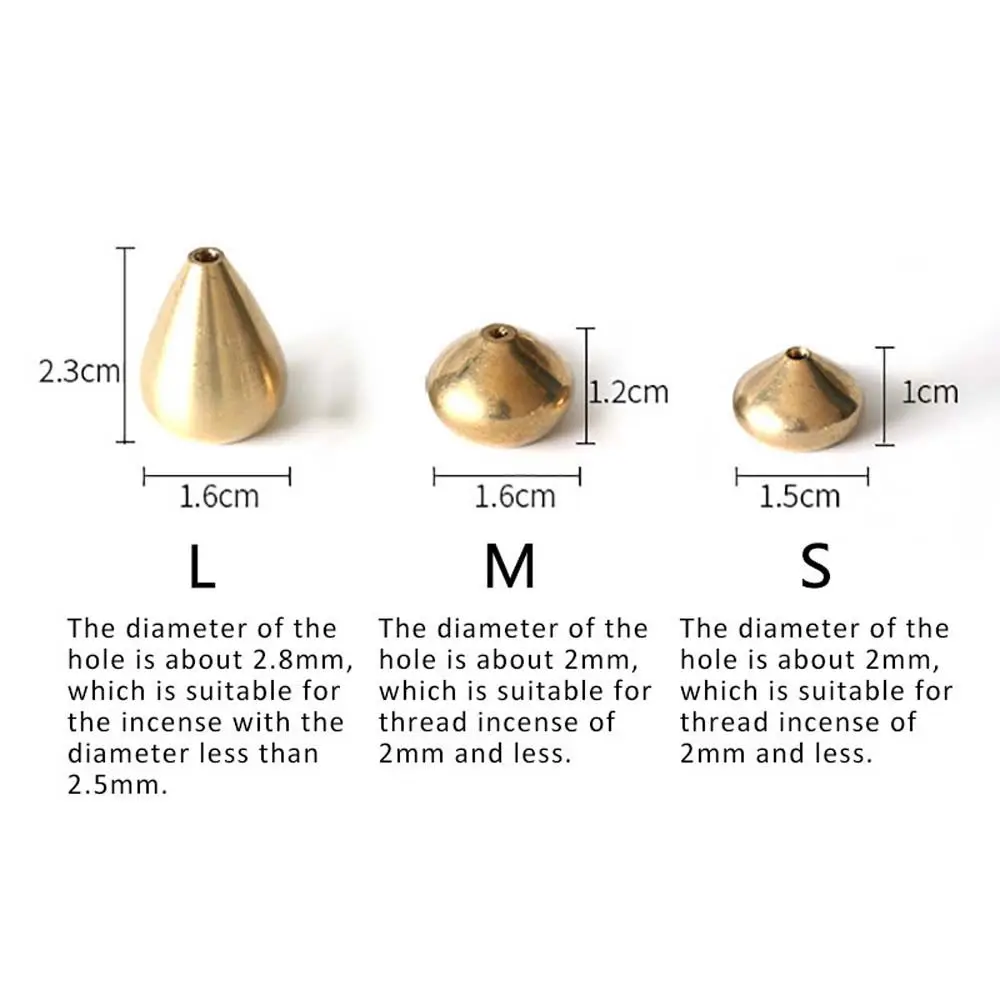 Water Drop Shape Brass Craft Metal Temples Incense Stick Holder Home Decoration Incense Base Sandalwood Coil Base