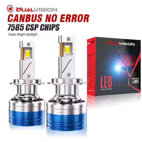 Dualvision H7 Canbus Led H4 H11 H1 HB3 9005 HB4 H8 HIR2 9012 6500K High Power Car Headlight Bulb Bi LED Tube Led Motorcycle