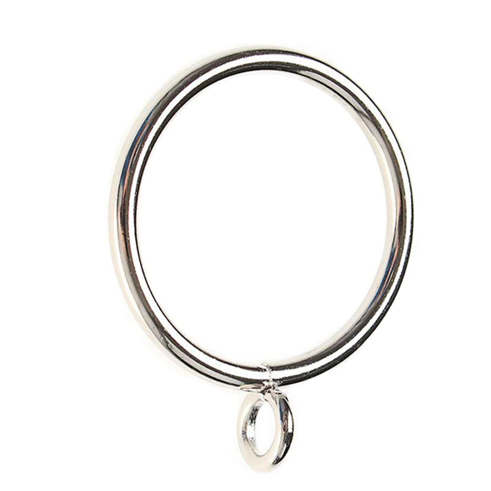 N84R 80 Pack Curtain Rings, 38Mm Internal Diameter Iron Curtains Rings Hanging Rings For Curtains And Rods, Silver
