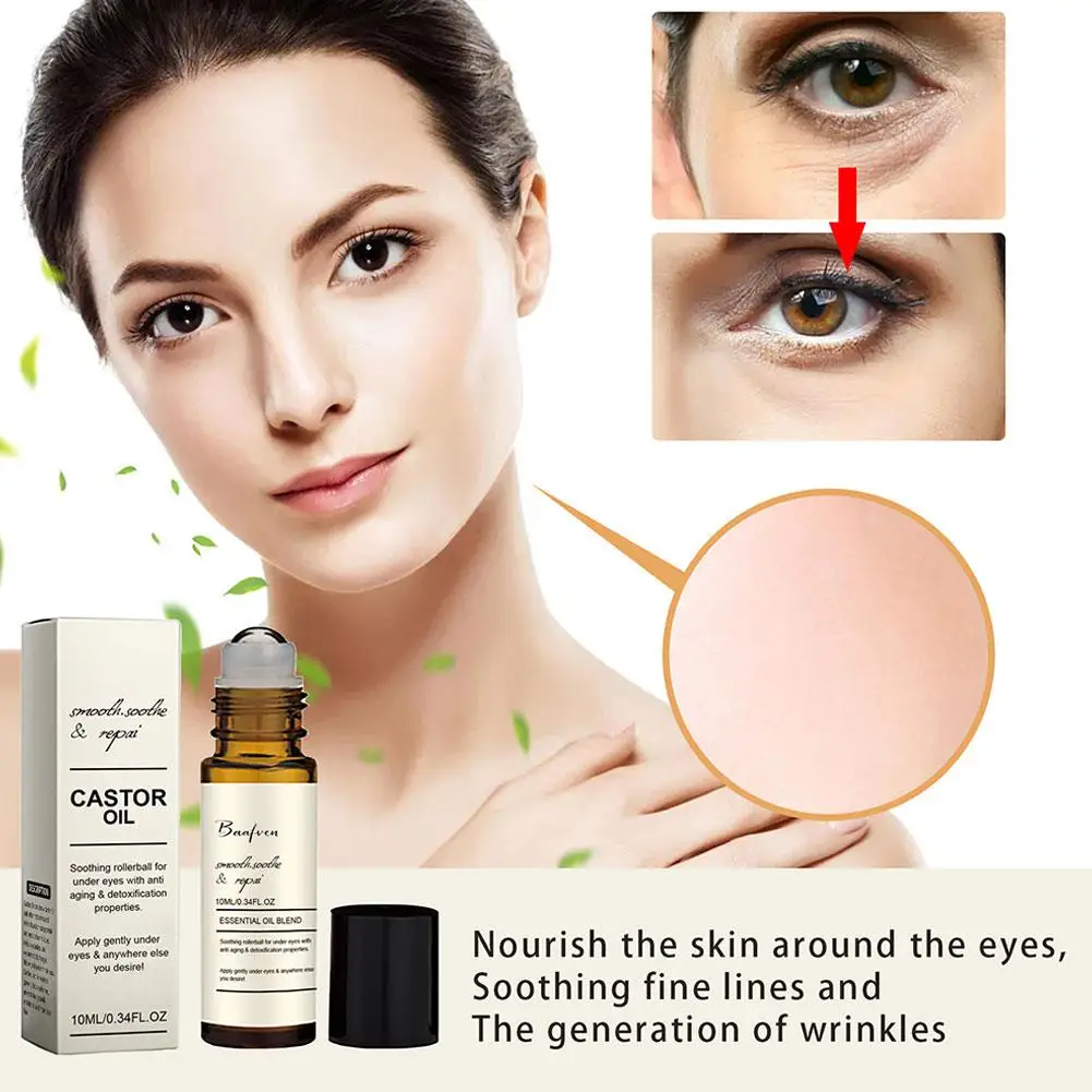 

Укрепляющий роликовый шарик с касторовым маслом, эссенция для глаз, увлажняющая эссенция для удаления глаз, эфирное темное масло, круги, мешки, увлажняющий уход за глазами F6V8