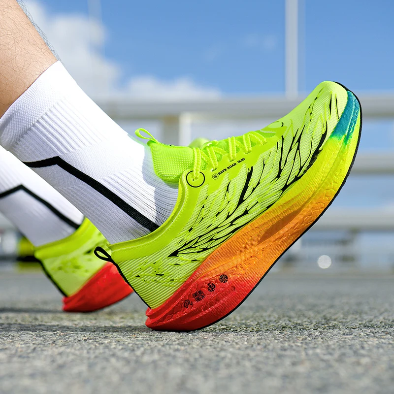 جديد لينة وحيد توسيد الرجال احذية الجري للنساء عالية الجودة الطريق أحذية للمشي خفيفة مريح أحذية رياضية عاكسة ليلة تشغيل #2