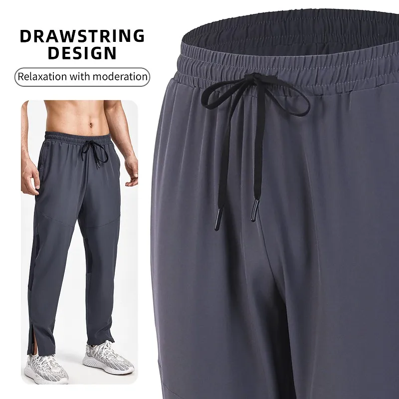 

Men's sports trousers, ice silk thin style, quick-drying and breathable, fitness training pants, running and basketball pants