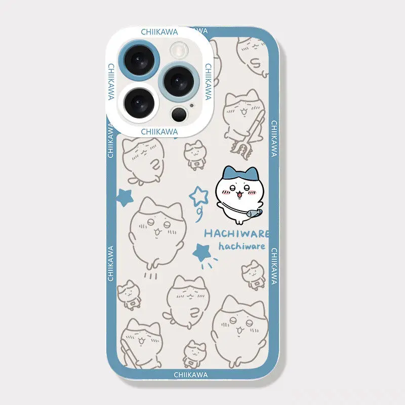 Funda de teléfono de pareja de Anime Chikawa para Apple IPhone 15 14 13 12 11 Pro Max Mini XR XS 7 8 Plus, dibujos animados