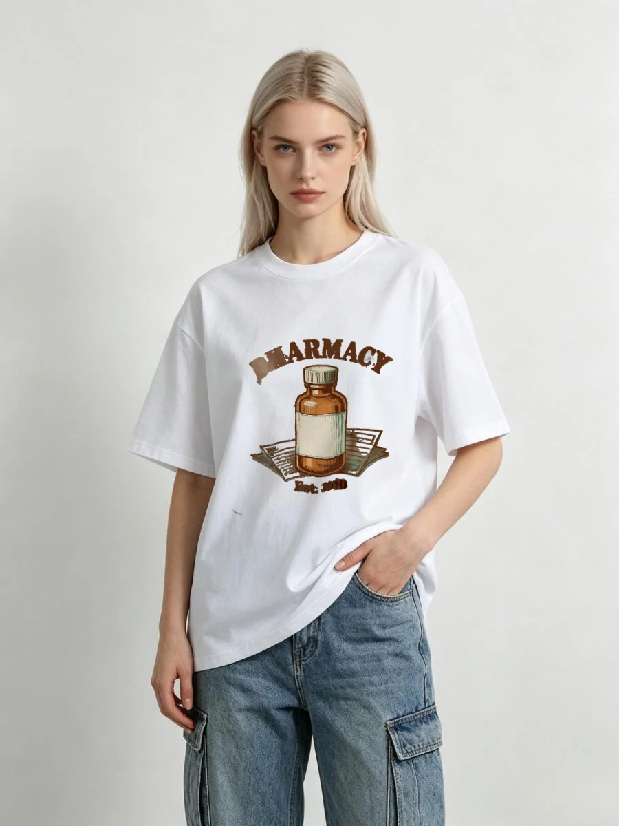 T-shirts en coton doux pour femme, style académique, motif silhouette d'apprentissage, Excellence, Étude, Éducation, Étudiante, Écolière, Apprenante, Bibliothèque