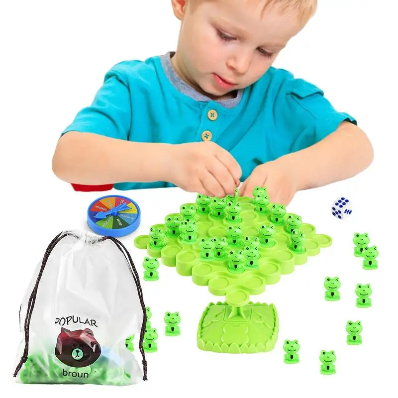 Frog Balance Tree Toy Education Leisure Parent-Child Interactive Desktop Intellectual Toy Kids Learning Funny Party Game For Kid