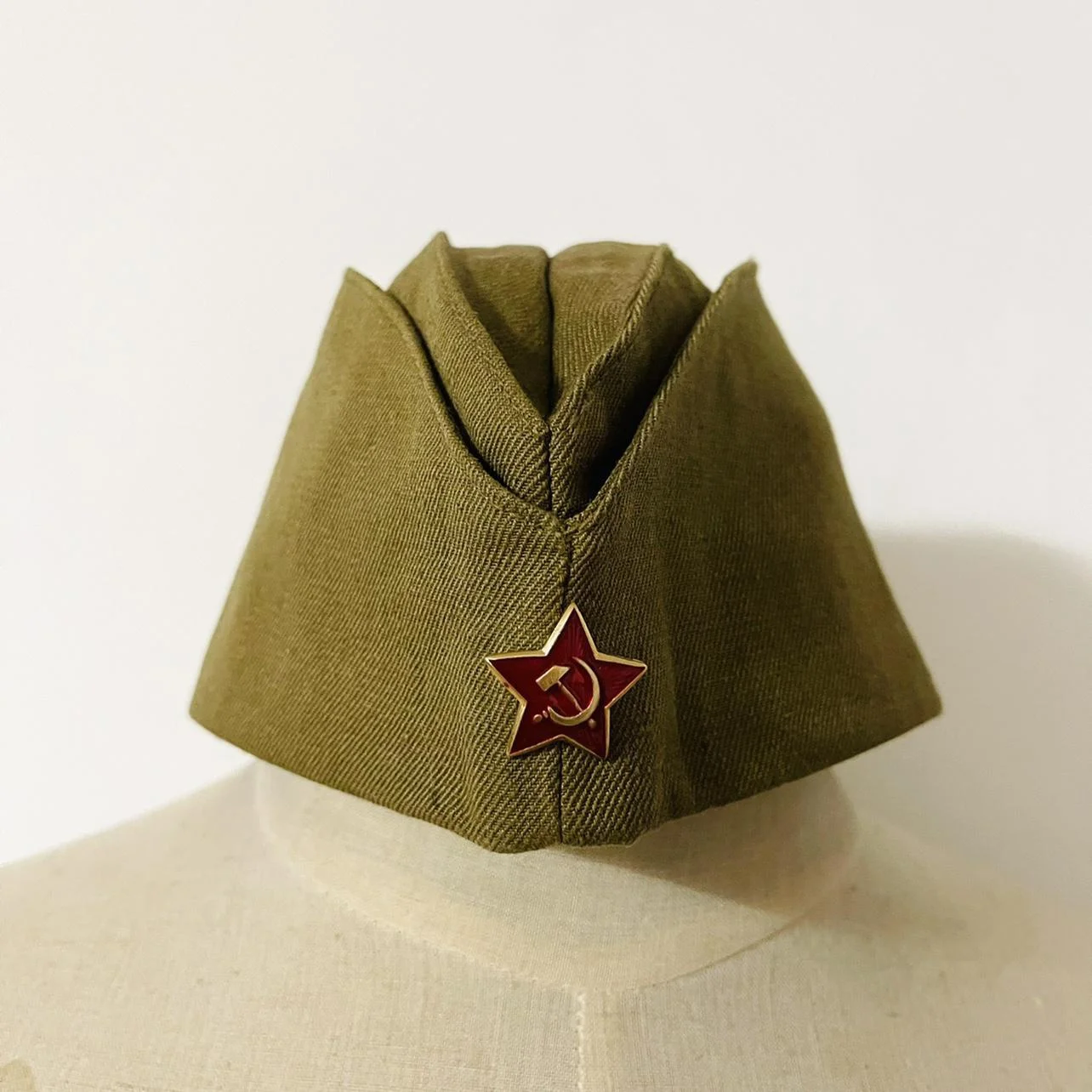 Fashion WWII CCCP USSR Soviet Military Army M81 Garrison Cap with Badge Souvenirs of Russia\'s Great Patriotic War