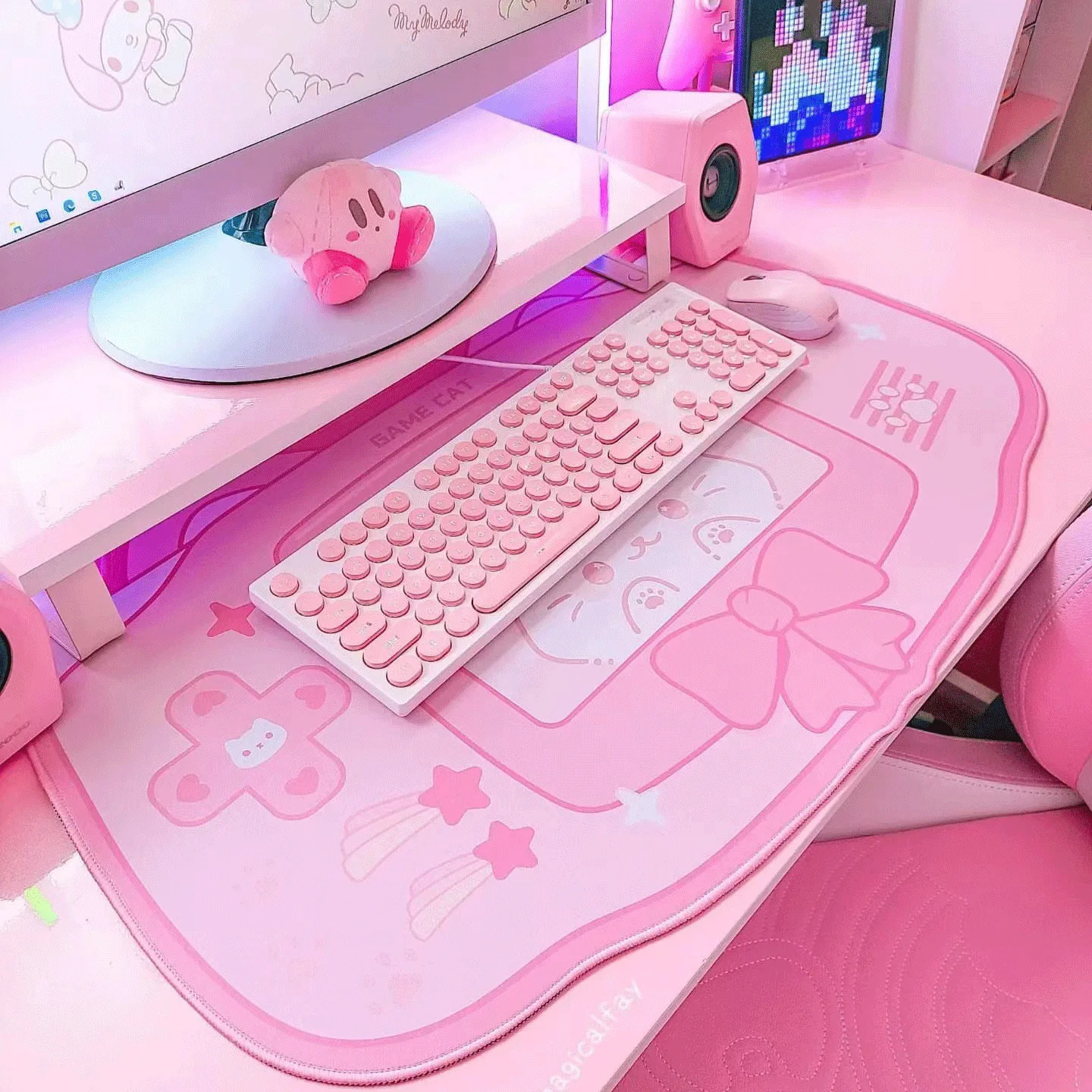 

Large Mouse Pad Ins Style Cartoon Cute Rubber Non-slip Desk Pad Office Study Computer Keyboard Pad Anime Gaming Game Mousepad