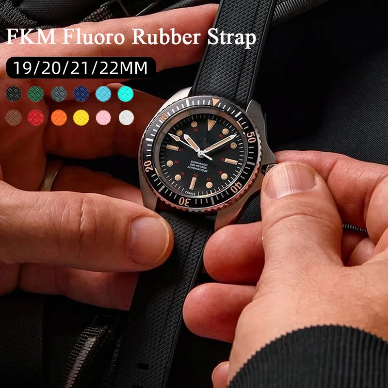 

Мягкий ремешок из фторкаучука FKM для Omega X Swatch MoonSwatch и Seamaster 300, быстросъемный спортивный ремешок для часов, 19 мм, 20 мм, 21 мм, 22 мм