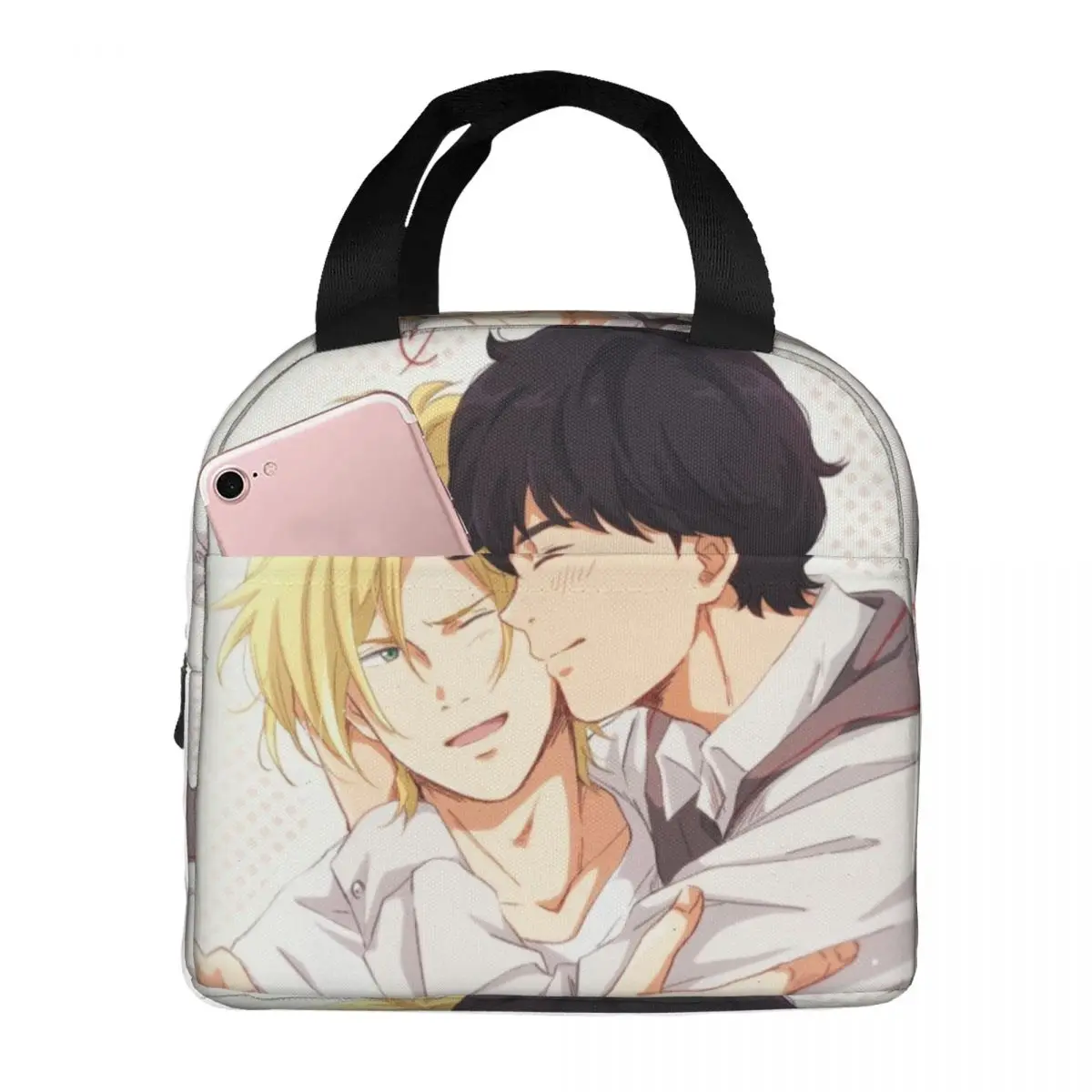 Banana Fish Anime Accessories Insulated Lunch Tote Bag For Picnic Storage Food Boxes Reusable Thermal Cooler Lunch Boxes