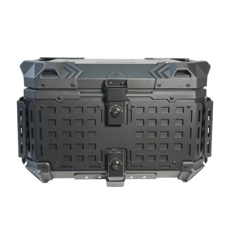 

F2-MOTO Motorcycle Top Box - Aluminum Alloy, 55L, Multifunctional, Foldle, Quick Release Two-wing Folding Box