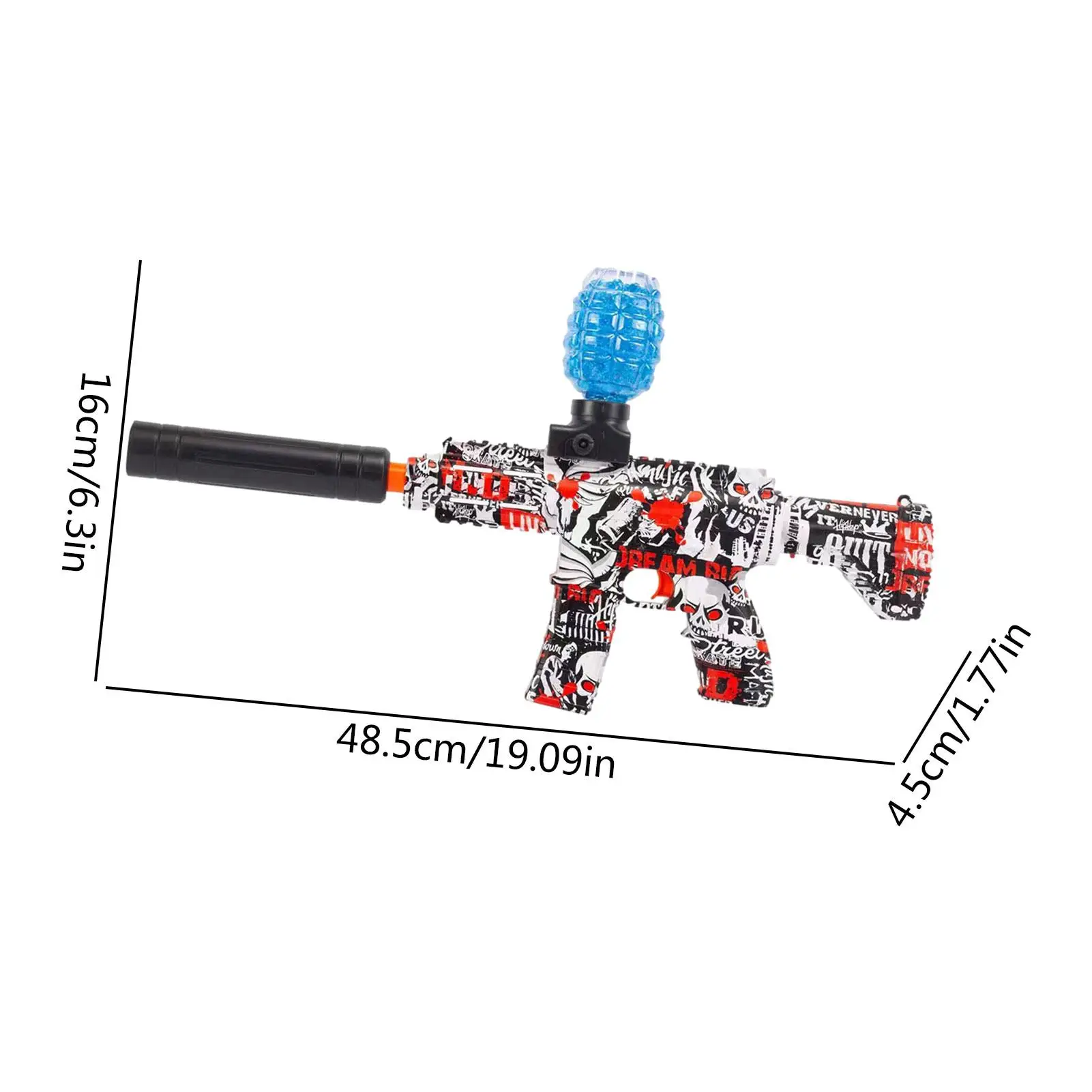 M416 Electric Gel BallToy With 10000 Water Beads Goggles Splatter Toy AutomaticGame For Cosplay Gift For Teens
