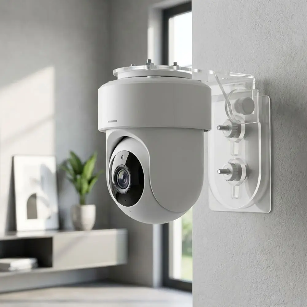 Acrylic Video Surveillance Camera Mount Upside-Down Mount Adjustable-angle Security Camera Brackets Transparent L Shape