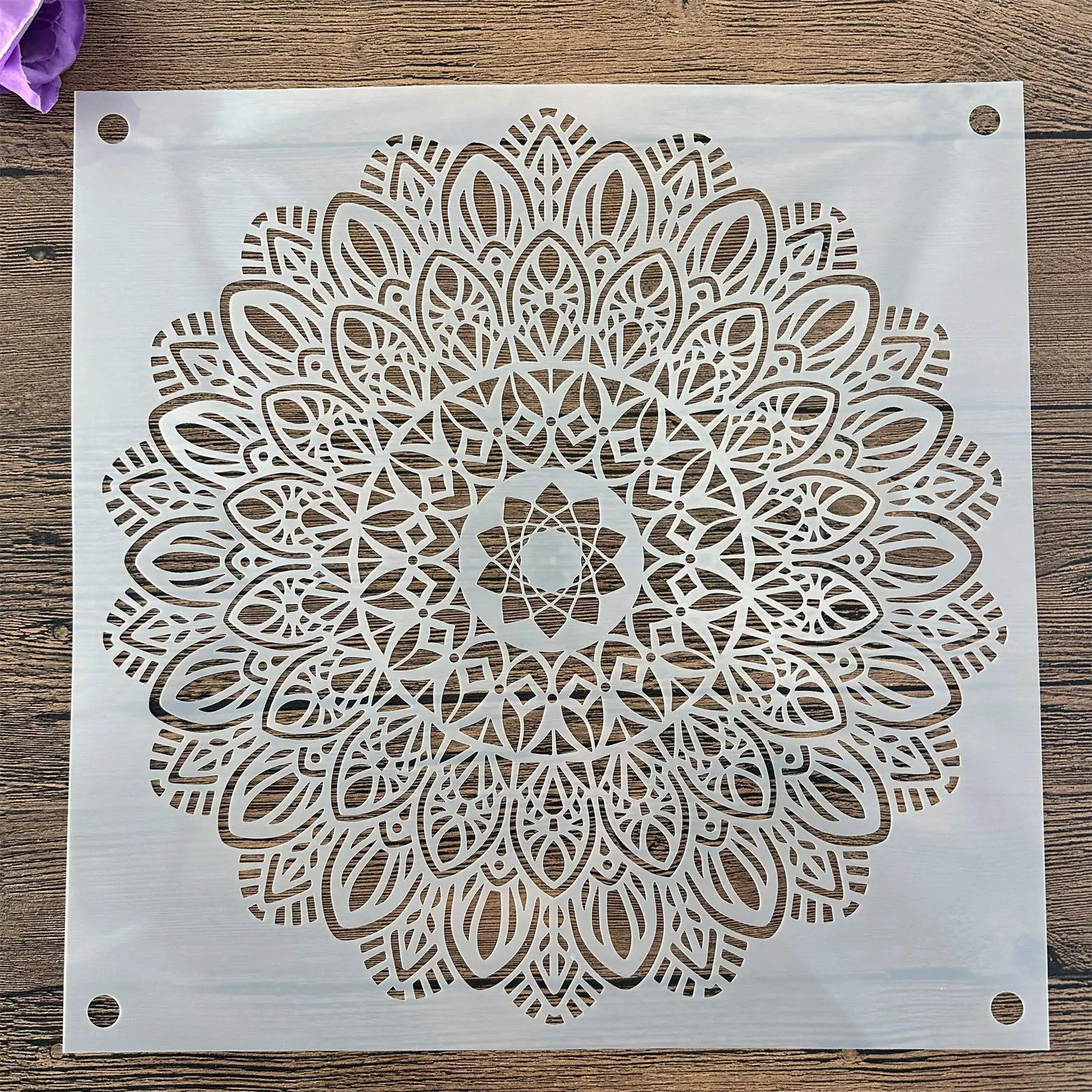 30 * 30cm DIY stencil painting  flower pattern model wax paper tile wall floor furniture decorative mandala stencil template