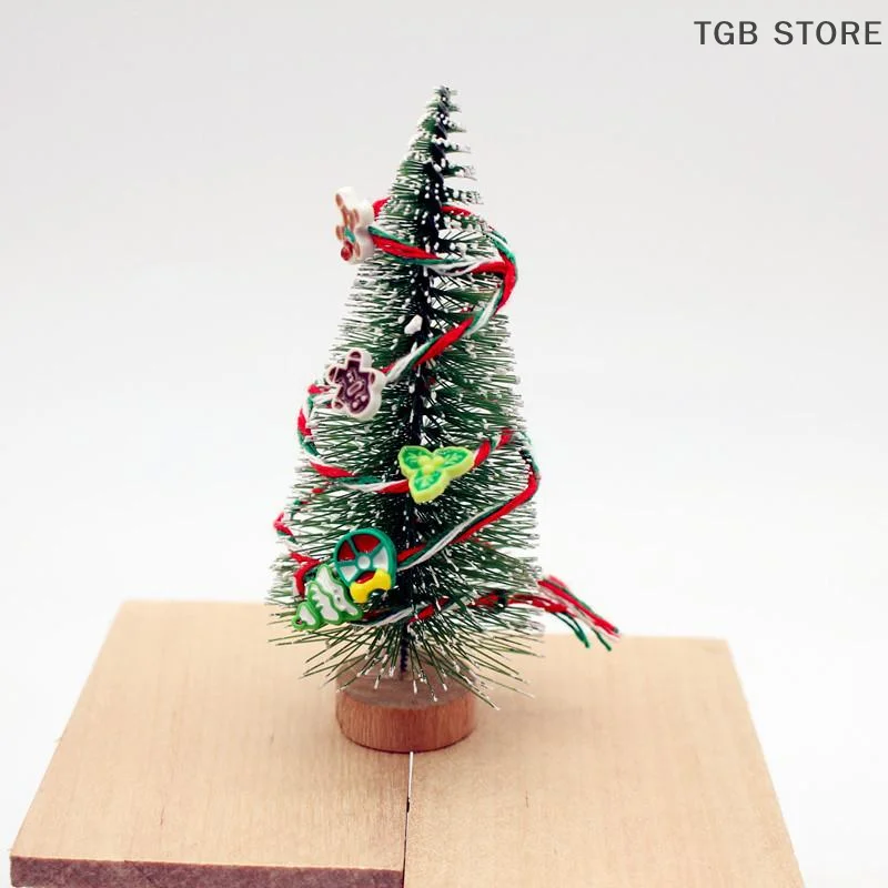 Mini cuerda colorida para decoración navideña, regalo colgante para árbol de Navidad, accesorios para casa de muñecas, colgante, 2 uds.