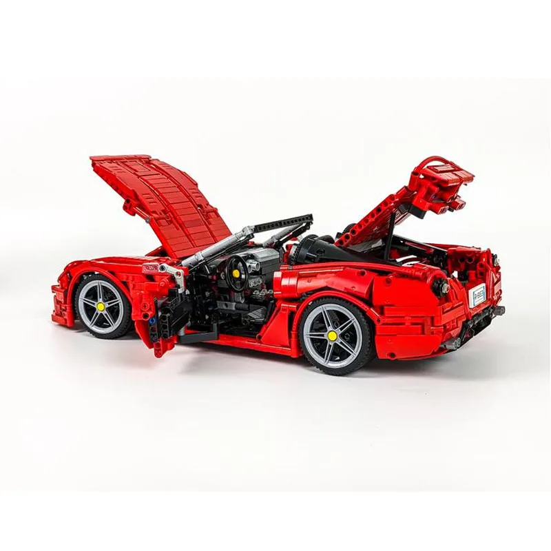 MOC-183666 أحمر جديد 599 SA Aperta Supercar الربط التجمع بنة نموذج 2717 أجزاء MOC اللبنات الإبداعية لعبة أطفال